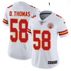 Womens Nike Kansas City Chiefs 58 Derrick Thomas Elite White NFL Jersey