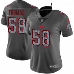 Womens Nike Kansas City Chiefs 58 Derrick Thomas Gray Static Vapor Untouchable Limited NFL Jersey