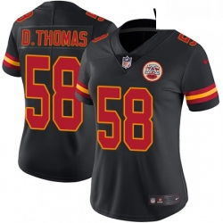 Womens Nike Kansas City Chiefs 58 Derrick Thomas Limited Black Rush Vapor Untouchable NFL Jersey