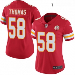 Womens Nike Kansas City Chiefs 58 Derrick Thomas Red Team Color Vapor Untouchable Limited Player NFL Jersey