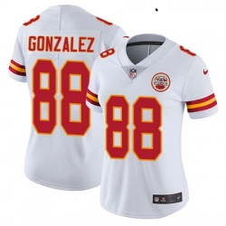 Womens Nike Kansas City Chiefs 88 Tony Gonzalez Elite White NFL Jersey