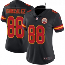 Womens Nike Kansas City Chiefs 88 Tony Gonzalez Limited Black Rush Vapor Untouchable NFL Jersey