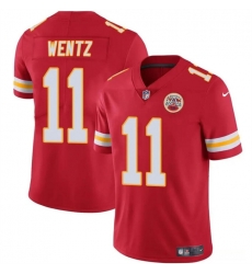 Youth Kansas City Chiefs 11 Carson Wentz Red Vapor Untouchable Limited Stitched Football Jersey