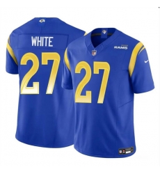 Youth Los Angeles Rams 27 Tre'Davious White Blue 2024 F U S E  Vapor Untouchable Stitched Football Jersey