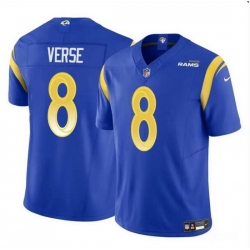 Youth Los Angeles Rams 8 Jared Verse Blue 2024 Draft F U S E Vapor Untouchable Stitched Football Jersey