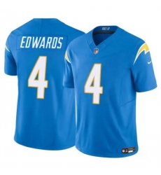 Youth Los Angeles Chargers 4 Gus Edwards Light Blue 2024 F U S E Vapor Untouchable Limited Stitched Jersey