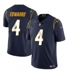 Youth Los Angeles Chargers 4 Gus Edwards Navy Vapor Untouchable Limited Stitched Jersey