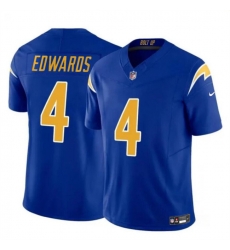 Youth Los Angeles Chargers 4 Gus Edwards Royal 2024 F U S E Vapor Untouchable Limited Stitched Jersey