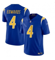 Youth Los Angeles Chargers 4 Gus Edwards Royal Vapor Untouchable Limited Stitched Jersey