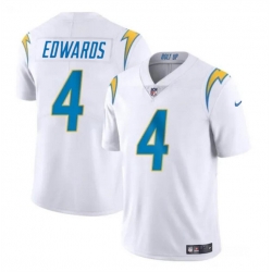 Youth Los Angeles Chargers 4 Gus Edwards White Vapor Untouchable Limited Stitched Jersey