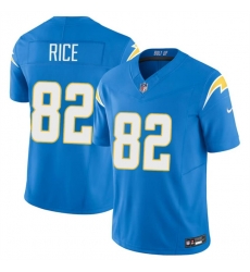 Youth Los Angeles Chargers 82 Brenden Rice Light Blue 2024 Draft F U S E Vapor Limited Stitched Football Jersey