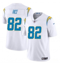 Youth Los Angeles Chargers 82 Brenden Rice White 2024 Draft Vapor Limited Stitched Football Jersey