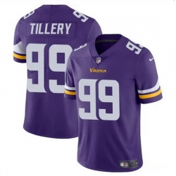 Men Minnesota Vikings 99 Jerry Tillery Purple Vapor Untouchable Limited Stitched Jersey