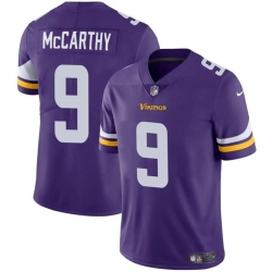 Youth Minnesota Vikings 9 J J  McCarthy Purple 2024 Draft Vapor Untouchable Limited Stitched Jersey