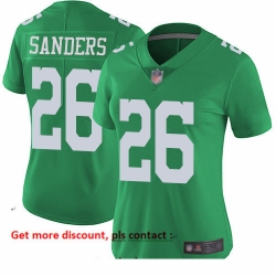 Eagles 26 Miles Sanders Green Women Stitched Football Limited Rush Jersey