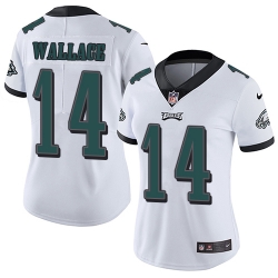 Nike Eagles #14 Mike Wallace White Womens Stitched NFL Vapor Untouchable Limited Jersey