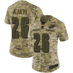 Nike Eagles #26 Jay Ajayi Camo Women Stitched NFL Limited 2018 Salute to Service Jersey
