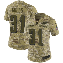 Nike Eagles #31 Jalen Mills Camo Women Stitched NFL Limited 2018 Salute to Service Jersey
