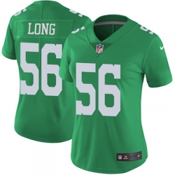 Nike Eagles #56 Chris Long Green Womens Stitched NFL Limited Rush Jersey