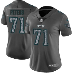 Nike Eagles #71 Jason Peters Gray Static Womens NFL Vapor Untouchable Game Jersey