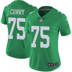 Nike Eagles #75 Vinny Curry Green Womens Stitched NFL Limited Rush Jersey