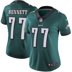 Nike Eagles #77 Michael Bennett Midnight Green Team Color Womens Stitched NFL Vapor Untouchable Limited Jersey