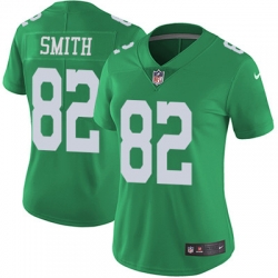 Nike Eagles #82 Torrey Smith Green Womens Stitched NFL Limited Rush Jersey