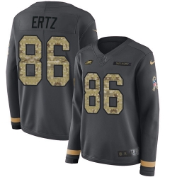 Nike Eagles #86 Zach Ertz Anthracite Salute to Service Women Stitched