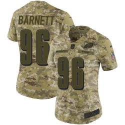 Nike Eagles #96 Derek Barnett Camo Women Stitched NFL Limited 2018 Salute to Service Jersey