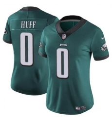 Women Philadelphia Eagles 0 Bryce Huff Green Vapor Untouchable Limited Stitched Football Jersey