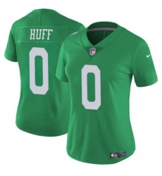 Women Philadelphia Eagles 0 Bryce Huff Green Vapor Untouchable Throwback Limited Stitched Football Jersey