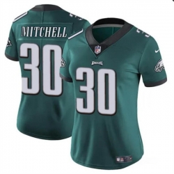 Women Philadelphia Eagles 30 Quinyon Mitchell Green 2024 Draft Vapor Untouchable Limited Stitched Football Jersey