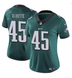 Women Philadelphia Eagles 45 Devin White Green Vapor Untouchable Limited Stitched Football Jersey