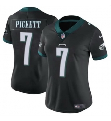 Women Philadelphia Eagles 7 Kenny Pickett Black Vapor Untouchable Limited Stitched Football Jersey