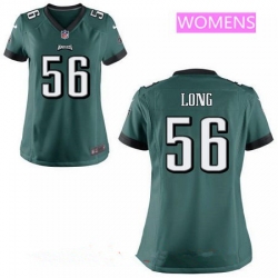Womens Philadelphia Eagles #56 Chris Long Midnight Green Team Color Stitched NFL Nike Jersey