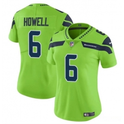 Women Seattle Seahawks 6 Sam Howell Green Vapor Limited Stitched Football Jersey