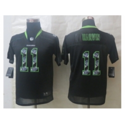Youth Nike Seattle Seahawks #11 Harvin Black Jerseys(Lights Out Stitched)