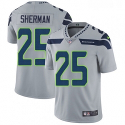 Youth Nike Seattle Seahawks 25 Richard Sherman Grey Alternate Vapor Untouchable Limited Player NFL Jersey