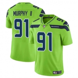 Youth Seattle Seahawks 91 Byron Murphy II Green 2024 Draft Vapor Limited Stitched Football Jersey