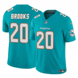 Youth Miami Dolphins 20 Jordyn Brooks Aqua 2024 F U S E Vapor Limited Stitched Jersey