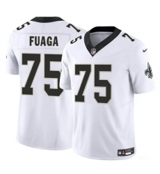 Youth New Orleans Saints 75 Taliese Fuaga White 2024 Draft F U S E Vapor Limited Stitched Football Jersey