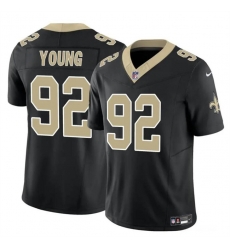 Youth New Orleans Saints 92 Chase Young Black 2023 F U S E Vapor Limited Stitched Football Jersey