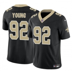 Youth New Orleans Saints 92 Chase Young Black 2023 F U S E Vapor Limited Stitched Football Jersey