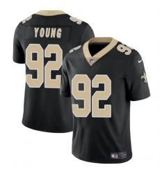 Youth New Orleans Saints 92 Chase Young Black Vapor Limited Stitched Football Jersey