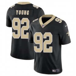 Youth New Orleans Saints 92 Chase Young Black Vapor Limited Stitched Football Jersey