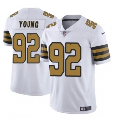 Youth New Orleans Saints 92 Chase Young White Color Rush Limited Stitched Football Jersey