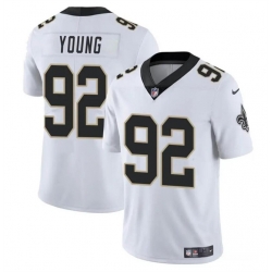 Youth New Orleans Saints 92 Chase Young White Vapor Limited Stitched Football Jersey
