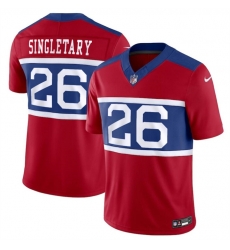 Men New York Giants 26 Devin Singletary Century Red Alternate Vapor F U S E  Limited Stitched Football Jersey