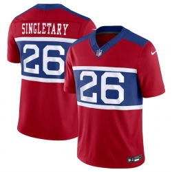 Youth New York Giants 26 Devin Singletary Century Red Alternate Vapor F U S E  Limited Stitched Football Jersey