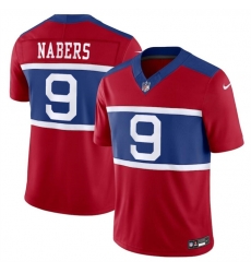 Youth New York Giants 9 Malik Nabers Century Red Alternate Vapor F U S E  Limited Stitched Football Jersey
